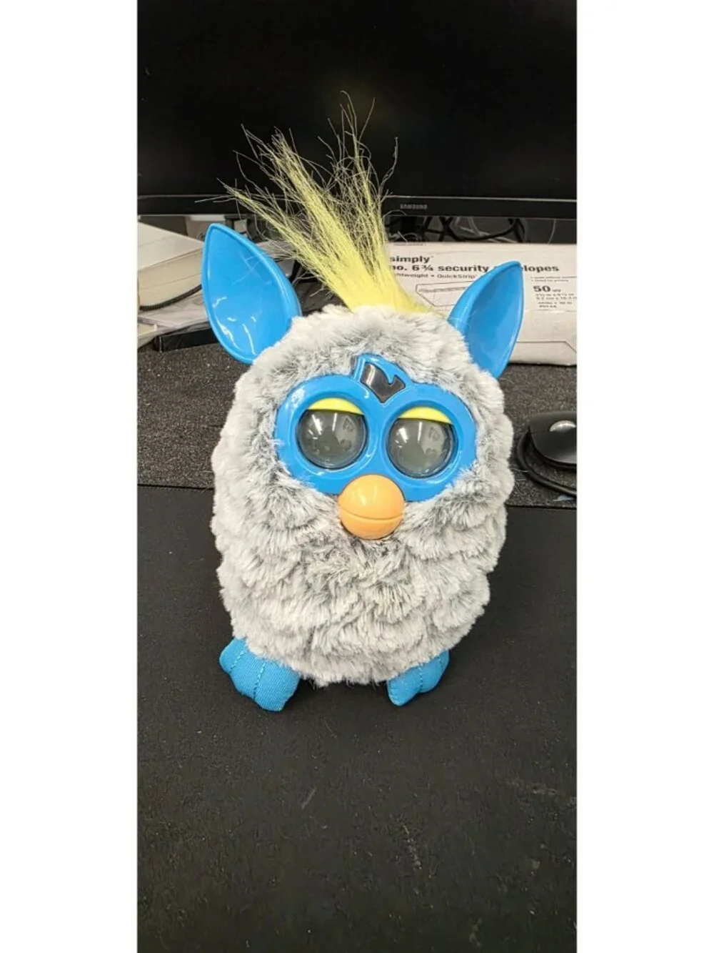 2012 Hasbro Furby Boom Grey & Teal Blue Interactive Toy TESTED & WORKING - Picture 5 of 7
